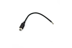 Custom Camera USB 2.0 Mini-B Male to Open End Wire Cord Mini Type B Mini 5Pin USB Cable