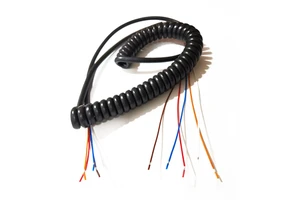 PUR/PU/PVC Spiral Cable Best Selling Spiral Cable, Spring Cable, 2core Spiral Coiled Cable
