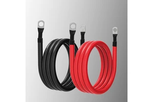 Factory in Stock 25mm2 35mm2 50mm2 Solar Inverters Battery Cable 30cm for PV System with Tinned Copper Lug M8/M10 Terminal