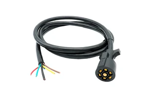 7 Way Trailer Plug Cord 7 Pin RV Camper Power Cord Extension Cable Heavy Duty Wiring Harness 6 8 12 24 Feet