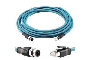 M12 Cable X-Code 8P Male to RJ45 Female Cat6 Industrial Ethernet Cable