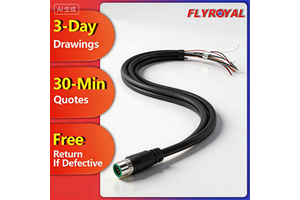 Custom IP67 Circular Connector Harness 2/4/5/6/8/12/ Pin Industrial Sensor Cordset M12 Waterproof Cable for Automation