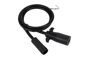 7 Way Trailer Plug Connector Waterproof American Trailer Cable for Trucks RVs Cars Boats