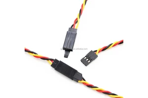 RC Model Servo Extension Cable AM-2004-6/7/8/9/10H JR Connectors with Hook Brown/Red/Orange Extension Leads Twisted Wires