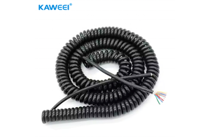 Industrial 2-12 Cores Spring Spiral Cable Coiled Cable PVC/PU Flexible Spiral Power Cable for CNC