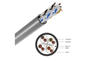 CAT6A UTP LAN Cable Bare Copper 1000 Ft 305M/Roll PE Insulation PVC LSOH Jacketed For Outdoor Use CCTV Network Cable