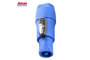 Jnicon IP65 IP44 Blue 3Pin 20A Female Male Plug Cable Audio Loudspeaker Circular Audio Stage Light Equipment Powercon Connector