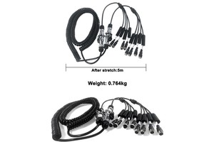 7 Core Spring Wire Trailer Cable 7 Pin Truck Electric Coiled 4P Aviation Connector Camera Semi-trailer Spiral Cable
