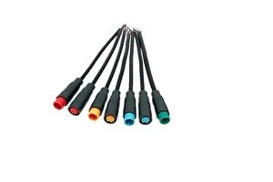 Factory Direct Sale M8 2-6 Core Waterproof Cable with Male Female Plug for Outdoor Solar Lighting for Application
