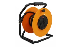 Cable Reel 40m H07RN-F 3 X 2.5 Outdoor Extension Cable IP44,Drum with 4 X Earthing Contact Sockets