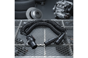 New Heavy-duty Truck 7-core Trailer Extension Cable Power Spiral Cable with Plug Black Green 4.5M
