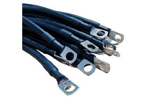 Custom Battery Jumper Cable Assembly 2AWG 6AWG 8AWG Flexible Silicone Wire Harnesses With Lugs For Solar BESS Inverter UPS RV