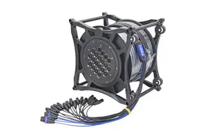 SND347 Yinyu DDP RTS XLR Snake Cable Drum with Wheels for Live Sound Stage Audio Setup Professional Multi-Channel Reel
