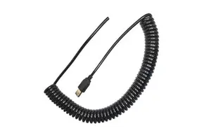Custom USB Spring Coiled Pigtail 4-Core AWG22 Shielded PU Insulated Extra Thick OD 5.0mm Spiral Flexible 2m IOS Printer