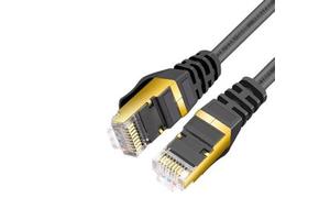 Cat 7 Ethernet Cable Industrial Shielded S/FTP Anti- Wobble Internet Cable,40Gbps High Speed Gaming Waterproof Patch Cord 2m