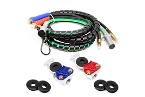 New 15 Ft Three In One Trailer Rope PVC/TPE/TPU Air Hose Assembly 7-way Cable For Semi-trailer Towing Vehicles
