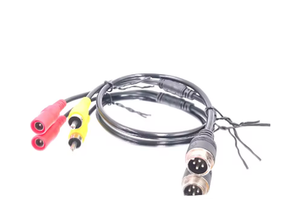 4 Pin Aviation Male To RCA AV Video DC Power Cable MDVR DVR Car Camera Harness