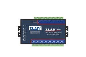 ZLAN6802 Remote IO Controller Switching Input/Output Module 4-20ma 485 Analog Eight DI/DO/AI Channels Communication Networking