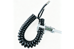 RJ10 RJ11 RJ12 RJ45 Spring Stranded Spiral Electric Cable Outdoor Waterproof Spiral Coil Cable Telephone Cables Connector