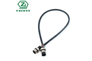 YZlink Custom Hot Sale 10pin Cable PVC/PUR Vibration Sensor Cable Waterproof M12 Female Connector Cable