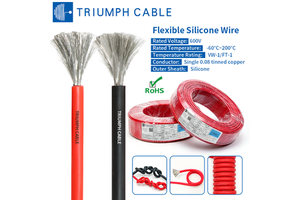 Triumph Cable Ultra Soft Silicone Wire 200℃ 600V Tinned Copper Electrical Wires Flexible Silicone Wire For Drone Battery RC Car
