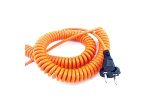 EU Socket Plug Power Cord Retractable Spring Spiral Cable for Appliance Laptop