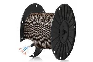 Wholesale Hifi 4 Cores Braid Bulk Coaxial PVC RCA Cable for Microphone Projector Concert Speakers & Amplifiers DIY Wire