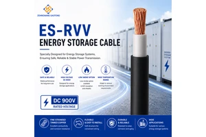 ES-RVV Industrial Energy Storage Flexible Battery Cable DC 900V Low Voltage LSZH Jacket for ESS Cabinet Lithium Battery Storage