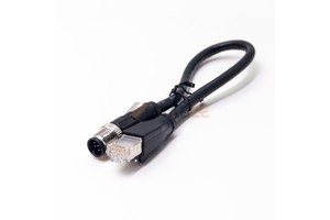 M12 To RJ45 Industrial Ethernet Cable A-Code X-Code 8 Pin Cat6a Shielded IP67 Waterproof Data Communication Lead 1M 3M 5M