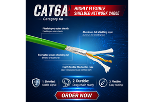 High Quality 4 Core Shielded Cat5e Industrial Ethernet Cable HDPE Insulation OFC for Indoor Outdoor Application.