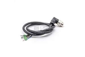 M16 8Pin Male Right Angle Connector I/O Cable with VE Cold Press Terminal Plug