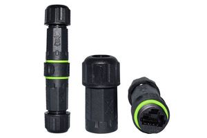 Wholesale IP68 Waterproof RJ45 CAT6 STP Connector Female Jack Outdoor CCTV Ethernet Coupler for Industrial Marine Network