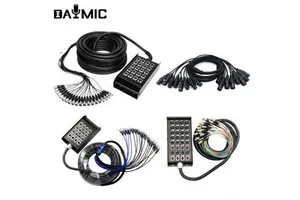 B Selling 8 10 12 16 24 32 Channel 10 20 30 50 100 Meter Xlr Snake Cable Audio Signal Stage Snake Cable Hub Management