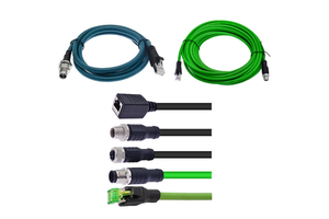 M12 D Coded 4 Pin to RJ45 Cat5e Profinet Industrial Ethernet Cable IP67 Shielded Network Cable for PLC Machine Automation