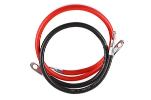 High Temperature Resistant ultra Soft PVC Insulated 2 Cores 2 4 6 8AWG Cable Assembly 50cm Length Power Application
