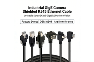 Weisheng Gigabit Ethernet Cable with Screw-type Shielded Design IP68 Rated for Industrial Camera Wiring Harness