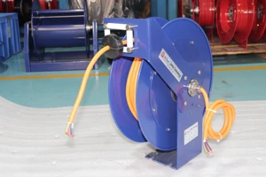 Durable Automatic Retractable Cable Reel 32A 380V Industrial Grade Spring Loaded Power Cable Reel For Blower