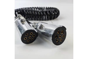 New Wholesale Heavy Duty Trailer Extension Coiled Cable 7Pin 24V Electrolytic Copper Electrical Wiring Connector