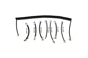 Custom High Elasticity Multi-Core Coiled Cable 15-31 Core Spiral Control Cable Flexible Shielded Copper Retractable Spiral Cable