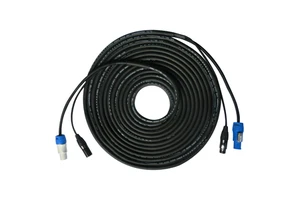 Hybrid Combo Cable DMX 3Pin Powercon Power Cord Extension PVC XLR 2m for Stage Lighting Led Power Audio Signal Cable