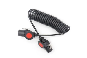 Custom 7 Prong ABS EBS Electric Spiral Cable 12v 24v TPU Suzi Coiled Cable for Trailer Truck Brake Lighting System