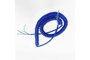 Anti Static Equipment Mobile Human Electrostatic Release 2-core 1.5 square Blue Spiral Cable Coil Spring Cable