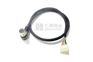 IO and Power Cables Push Pull Connector Cable 6 Pin Hr10a7p6s Right Angle for Hikrobot CCD Basler