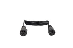 Factory Wholesale 3.5/2.6m Trailer Spiral Coiled Cable 24V/12V 7 Pole Trailer Power Cable