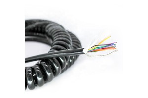 DERUL-HWSC Black Premium Copper PVC TPU Jacket Spiral Cable 3m CE/ISO9001