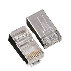 High-quality Metal Shielded RJ45 Ethernet Connector Pure Copper Cat5e 8p8c Male Crystal Fast Network Connecteurs Cat6