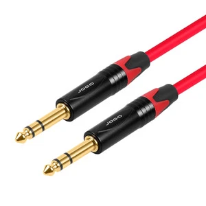 Dual Color Guitar Cable Instrument Cable 6.35mm Gold Plate Audio Cable Electric Guitar Leads