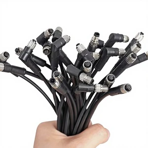 EX-PRO Custom IP67 Waterproof Threaded Connection Cable M5 M8 M16 7/8 M23 PVC PUR Male Female 3-8 Pin Panel Mount Connector