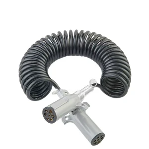 Semi Truck Parts Seven Way Cable Trailer Accessories 7-way Coiled Cable