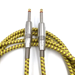Swift Horse Braided Durable Yellow Guitar Cable 3/5/10 Meters for Electric Guitar Bass Guitar Amp High Quality Audio Instrument